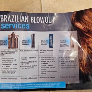 Brazilian Blowout Services Chart